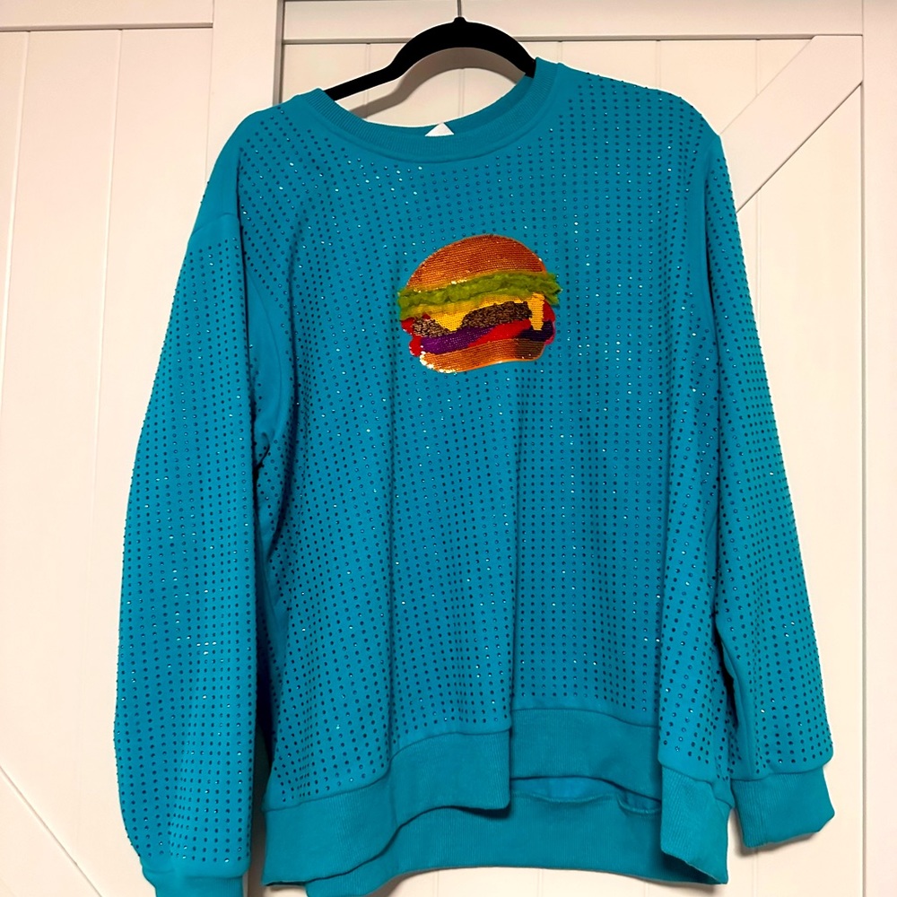 Queen of Sparkles Burger Sweater